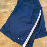 Nike  Women’s Size Medium (8-10) Navy Nylon Jogging Shorts‎ With Accent Stripes Photo 0