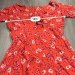 Free People Jinx Red & White Floral Print Cut Out Tie Front Romper Dress Size 4 Photo 9