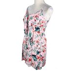 Band of Gypsies Mini Dress Pink Floral S Adjustable Straps Buttons Ruching Photo 11