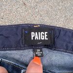 Paige  Hoxton Crop High Waist Raw Shark Bite Hem Skinny Jeans Photo 5