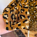 H&M Leopard Print Wrap Midi Dress Long Sleeve Tie Waist Y2K Animal Print Sz 6 Photo 4