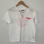 Top Gun Maverick | Cropped White Fly Girl Top sz Large (11 Photo 0