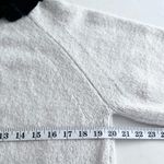 ZARA White Knit Black Velvet Bow Collar Long Sleeve Pullover Sweater Medium Photo 8