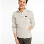 L.L.Bean Sweater Fleece Full-Zip Jacket small Tall cream NWOT Photo 2