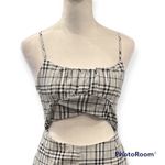 HYFVE ‎ Black White Plaid Short Romper Exposed Midrif Size Small NWT Photo 3
