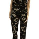 JK Miles Camo Overalls Jogger Ankle Cargo Pockets Jumpsuit Pants Womens Medium Green Photo 0