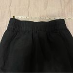 J.Crew Black Linen Pull On Knee Length Midi Skirt Photo 1