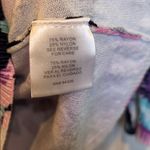 ONE A BRAND BLACK BLUE PURPLE WHITE FLORAL DESIGN SWEATER 3/4”SLEEVES SIZE LARGE Photo 8