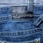 Vigoss Jeans Women's The Chelsea Boot Cut 31x33 Blue Embroidered Med Wash Denim Photo 9