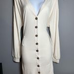 House Of Harlow X Revolve Faux Suede Ribbed Ivory Irene Dress Size‎ M Size M Photo 0