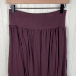 Garnet Hill  Favorite Maxi Knit Skirt Size Medium Petite Dark Purple Cotton Modal Photo 9