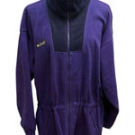 Columbia VTG  Fleece Jacket Womens Large Purple Full Zip Waist Cinch 90s Babydoll Photo 0