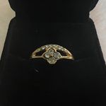 Women’s Gold Tone Embellished Ring Size 7 Photo 1