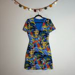 J.Crew  Mercantile Women’s Blue Floral Faux Wrap Front Mini Dress Photo 1