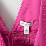 Monique Lhuillier NEW Floral Guipure Lace Midi Sheath Dress Pink Photo 5