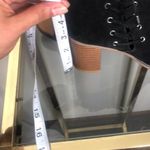 Maurice's Maurice’s black faux suede tie up peep to ankle bootie size 6.5 Photo 8