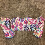 SheIn 2.  Cute multi-coloured crop top Off The Shoulders Smocked Back Size 2XL Photo 0