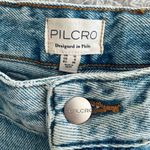 Pilcro Anthropologie  The Madi Front Slit Denim Maxi Skirt Faded Blue Wash Size 6 Photo 9