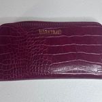 Ellen Tracy Croc-Embossed Zip-Around Wallet – Burgundy/Wine, Gold Hardware Photo 0