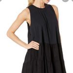 Free People  Size XS Black Right On‎ Time Ruffle Trim Sleeveless Tunic Top Photo 0
