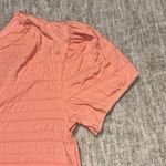 We The Free Large Free People coral puckered top short sleeve V neck Photo 2