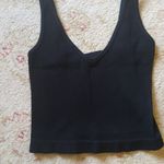 Free People  Solid  Ribbed Brami Tank in Black sz XS/S Photo 6