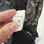 CAbi  Emily Lace Overlay Scoop Neck Tank Top Black Size Small Bow Witchy Boho Photo 6