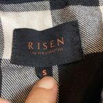 Risen  BLACK & WHITE BUFFALO PLAID FRINGE DETAIL BUTTON UP Photo 2
