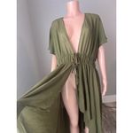 ZENOBIA Bathing Suit Beach Cover Up transparent LIGHTWEIGHT GREEN VACAY 3XL Size undefined Photo 6