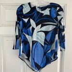 Alfani  Women’s Pull On Polyester Spandex Blouse Blue Size S Photo 5