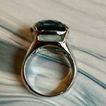 Swavorski Swarovski Aqua Blue Crystal Chunky Ring (Swan Mark) – Retired Photo 10