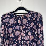 Lucky Brand live in love sz Small tunic top floral multicolor Boho Long Sleeve Photo 1