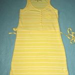 H&M + L.O.G.G. Organic cotton tank dress midi yellow white striped NEW size M Photo 0