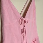 Free People NEW Brielle Playsuit Smocked Slim V Neck Straps Ruffle Tie Romper S Photo 7