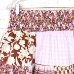 Universal Threads Universal Thread Patchwork Skirt Womens XL Pink Ivory Floral Stripe Boho Cottage Photo 3