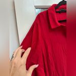 Eloquii Holiday Red Midi Dress Ruffle Flutter Cutout Sleeves Plus Size 16 NWT Photo 2