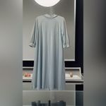 Vintage Gossard Artemis Nightgown Womens Medium Ice Blue Nylon Robe Button Up Photo 13