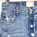 Revice Denim Revice Dream Fit Button Fly Straight Crop Distressed Raw Hem Jeans 27 Photo 4