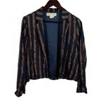 Saltwater Luxe Navy Stripe Open Front Jacket Size XS Photo 0