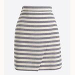 J.Crew skirt 10 blue white stripe nautical faux wrap pencil mini coastal lined Photo 0