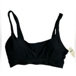 Aerie NWT American Eagle Black Wide Strap Scoop Bikini Top Square Back Sz Small Photo 1