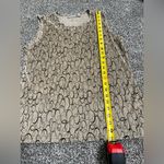 Croft & Barrow  tan and black circles stretch pleated business casual tank top L Photo 3