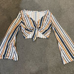 Wild Honey  Striped Long Sleeve Top Photo 0