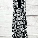Apt. 9  Stretch Black & White Halter Maxi Dress Size Small Photo 3