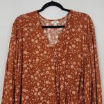 a.n.a  Orange Botanical Print Wrap Mini Dress Size XXL NWT Wrap Style Dress Photo 1