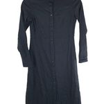 Everlane  The Luxe Cotton Shirtdress Long Sleeve Collar Black Size XS Photo 6