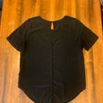 Armani Exchange Blouse XL Black Elegant 100% Mulberry Silk Short Sleeve Luxury Photo 4