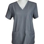 FIGS Technical Collection Casma Three-Pocket Scrub Top Extra Small Grey Medical Photo 0