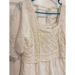 Heyson Crochet Mini Dress Square Neck Puff Sleeve White Dress Size M‎ Size M Photo 1