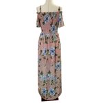 As You Wish As U Wish Women Size Small Maxi Dress Floral Off Shoulder Pink Photo 2